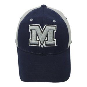 Zephyr Ole Miss Embroidered Logo Fitted Cap M/L Trucker Baseball Hat Blue Gray